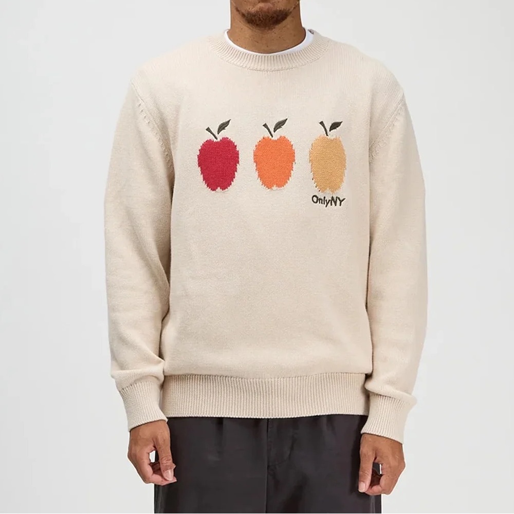 OnlyNY Men's Cream 100% Cotton Sweater
